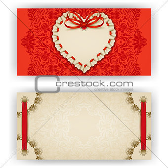 Elegant vector template for luxury invitation, card