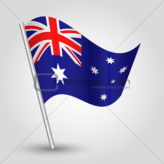 vector 3d waving australian flag