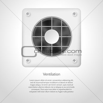 Vector illustration of gray ventilation