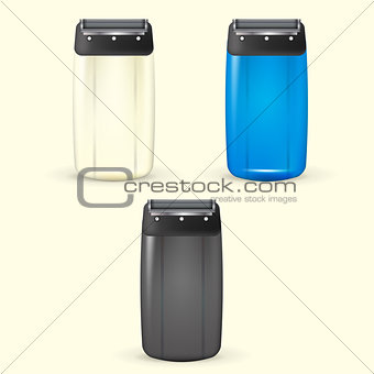 Vector illustration of electric shavers