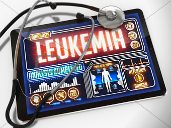 Leukemia on the Display of Medical Tablet.