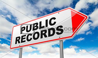 Public Records on Red Road Sign.