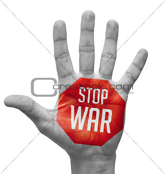 Stop War Concept on Open Hand.