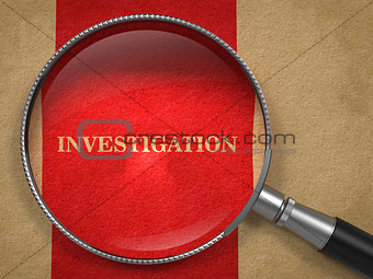 Investigation - Magnifying Glass on Old Paper.