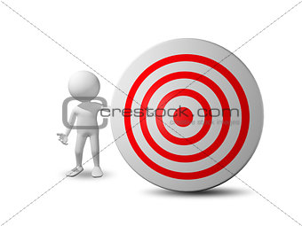 man with a target