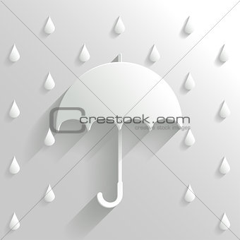 Abstract Umbrella on White Background