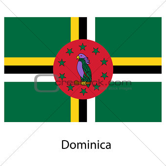 Flag  of the country  dominica. Vector illustration. 