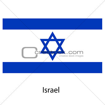 Flag  of the country  israel. Vector illustration. 