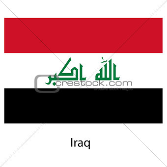 Flag  of the country  iraq. Vector illustration. 