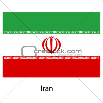Flag  of the country  iran. Vector illustration. 
