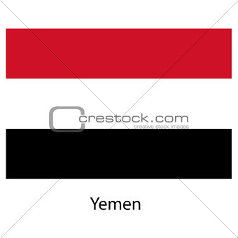 Flag  of the country  yemen. Vector illustration. 
