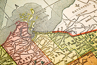 Apostle Islands on vintage map