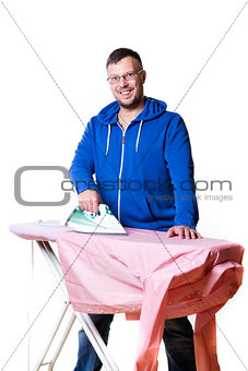 Man doing housework