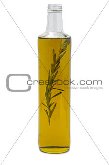 Olive oil bottle on white background isolated template