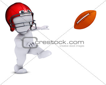 Morph Man playing american football