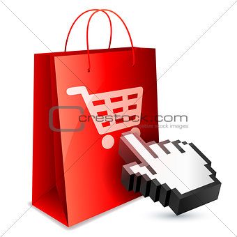 Online shopping concept.