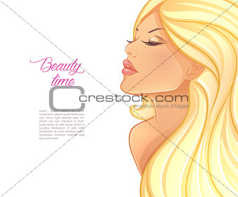 Beautiful blond woman image