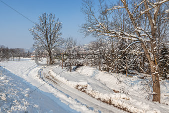 Rural view in winter.