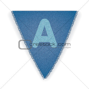Bunting flag letter A