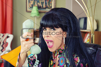 Woman Yelling at Phone