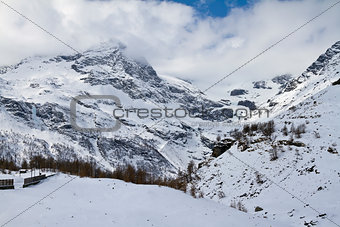 Alpine panorama near Alp Grum