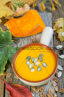 Traditional pumpkin soup.
