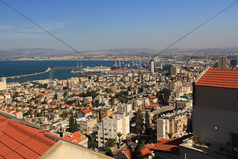 Mediterranean seaport of Haifa Israel