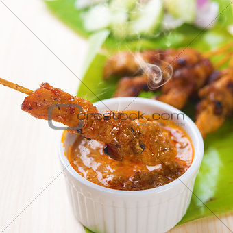 Asian food chicken sate