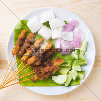 Asian food chicken satay