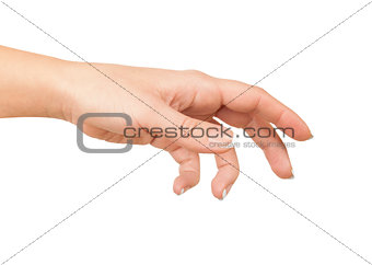 Woman hand showing five count