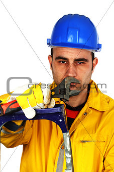  worker with a wrench
