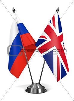 Russia and Great Britain - Miniature Flags.