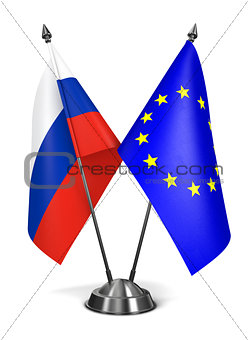 Russia and EU - Miniature Flags.