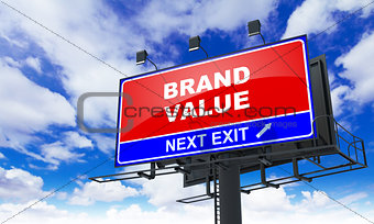 Brand Value on Red Billboard.
