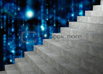 Composite image of grey steps
