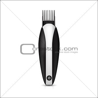 Vector illustration of black electric clipper