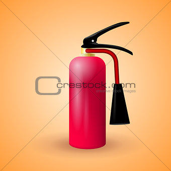 Vector illustration of red fire extinguisher