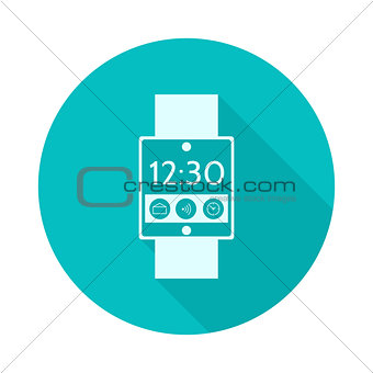 Flat vector icon for smart watch
