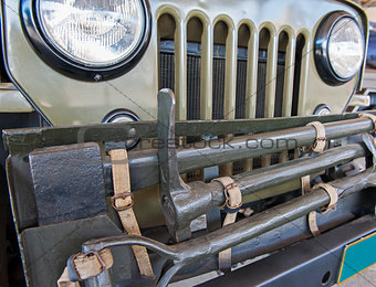 Front grille of an old army jeep