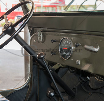 Dashboard of an old jeep