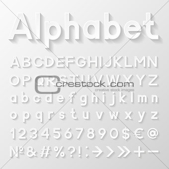 Decorative paper alphabet