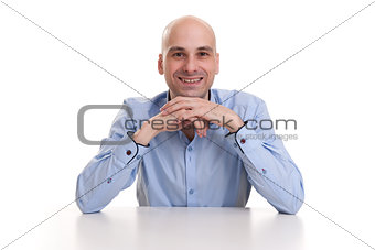young business man at a desk