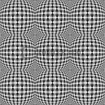Design seamless warped square trellised pattern