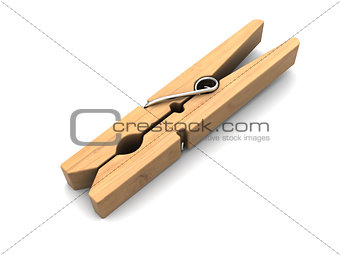 wooden clothespin