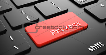 Privacy on Red Keyboard Button.