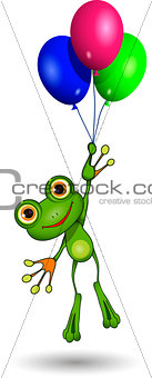 Frog on Balloons