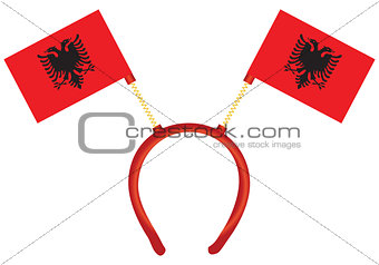 Flag of Albania on the headdress