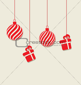 Christmas celebration card with copy space for your text