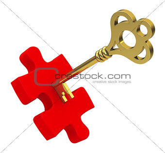puzzle piece with key