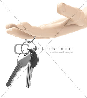 keys in a hand